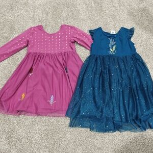Hanna Andersson Frozen II Dress Bundle - 2 Dresses Sz 6/7